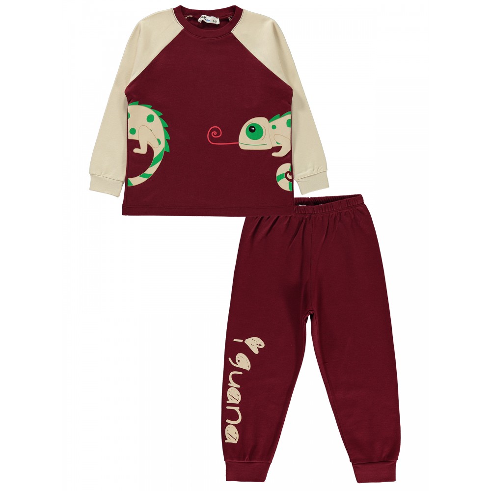 Wholesale - Civil Boys - Burgundy - Boy-Pajamas Set-2-3-4-5 Year (1-1-1-1) 4