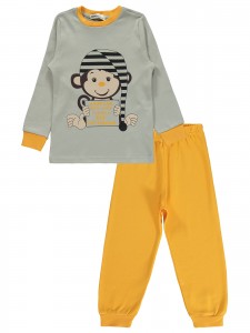 Wholesale - Civil Boys - Mustard - Boy-Pajamas Set-2-3-4-5 Year (1-1-1-1) 4