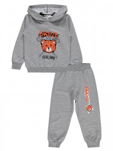 Wholesale - Civil Boys - Grey - Boy-Tracksuit Set-2-3-4-5 Year (1-1-1-1) 4