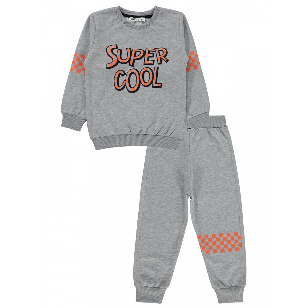 Wholesale - Civil Boys - Grey - Boy-Tracksuit Set-2-3-4-5 Year (1-1-1-1) 4