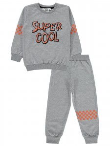 Wholesale - Civil Boys - Grey - Boy-Tracksuit Set-2-3-4-5 Year (1-1-1-1) 4