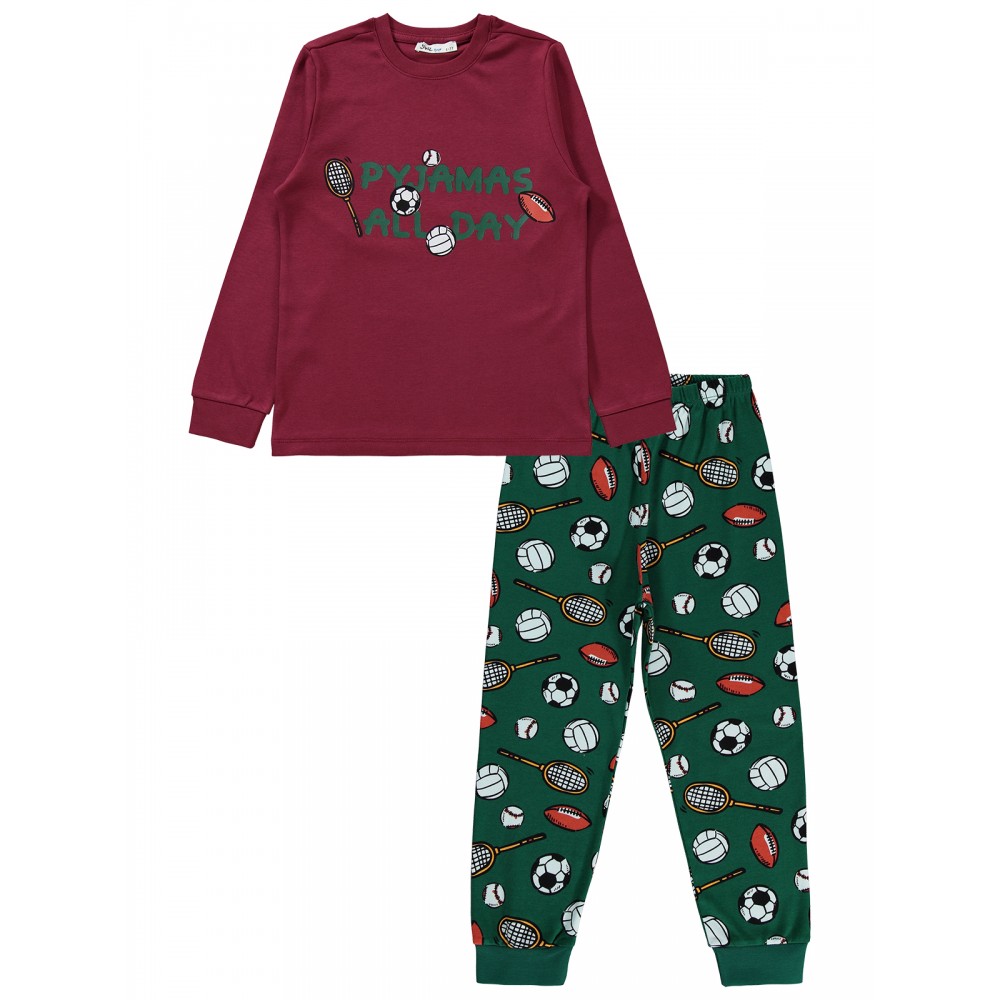 Wholesale - Civil Boys - Pine Green - Boy-Pajamas Set-10-11-12-13 Year  (1-1-1-1) 4