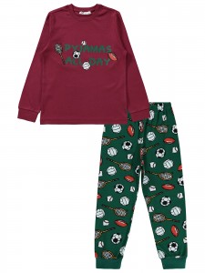 Wholesale - Civil Boys - Pine Green - Boy-Pajamas Set-10-11-12-13 Year  (1-1-1-1) 4