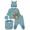 Wholesale - Civil Baby - Soft Blue - Baby-Snapsuit Sets-50 Month (Of 4) 4