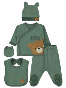 Wholesale - Civil Baby - Light Khaki - Baby-Snapsuit Sets-50 Month (Of 4) 4