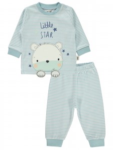 Wholesale - Civil Baby - Blue - Baby-Pajamas Set-62-68-74-80-86 Month (1-1-1-1-1) 5