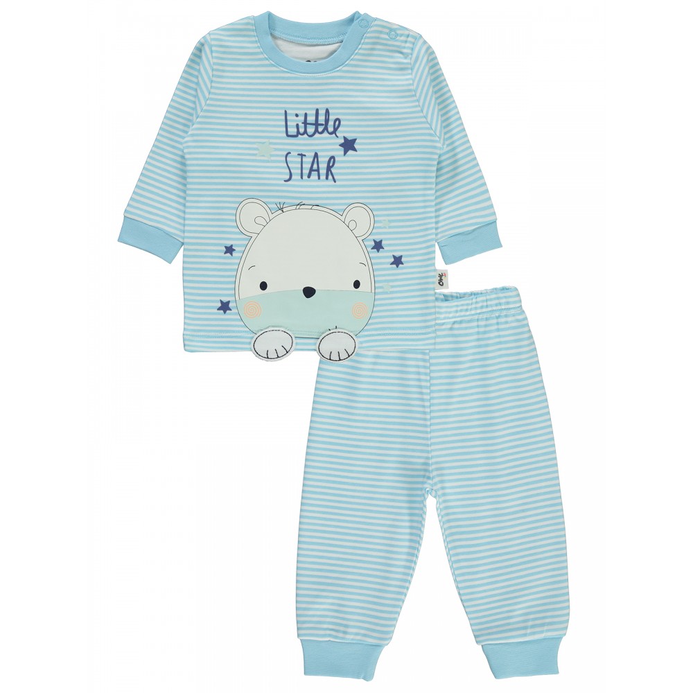 Wholesale - Civil Baby - Blue - Baby-Pajamas Set-62-68-74-80-86 Month (1-1-1-1-1) 5