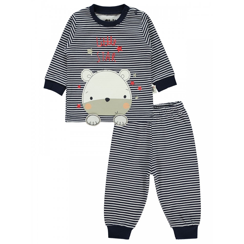 Wholesale - Civil Baby - Navy - Baby-Pajamas Set-62-68-74-80-86 Month (1-1-1-1-1) 5