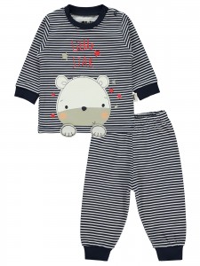 Wholesale - Civil Baby - Navy - Baby-Pajamas Set-62-68-74-80-86 Month (1-1-1-1-1) 5