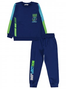 Wholesale - Civil Boys - Light Navy - Boy-Tracksuit Set-6-7-8-9 Year (1-1-1-1) 4