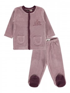 Wholesale - Civil Baby - Petrol-Smoked - Baby-Pajamas Set-62-68-74 (1-1-1) 3