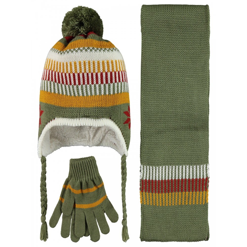 Wholesale - Civil Boys - Green - Boy-Scarf Beanie Glove Sets-S Size (Of 4) 4