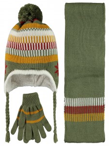 Wholesale - Civil Boys - Green - Boy-Scarf Beanie Glove Sets-S Size (Of 4) 4