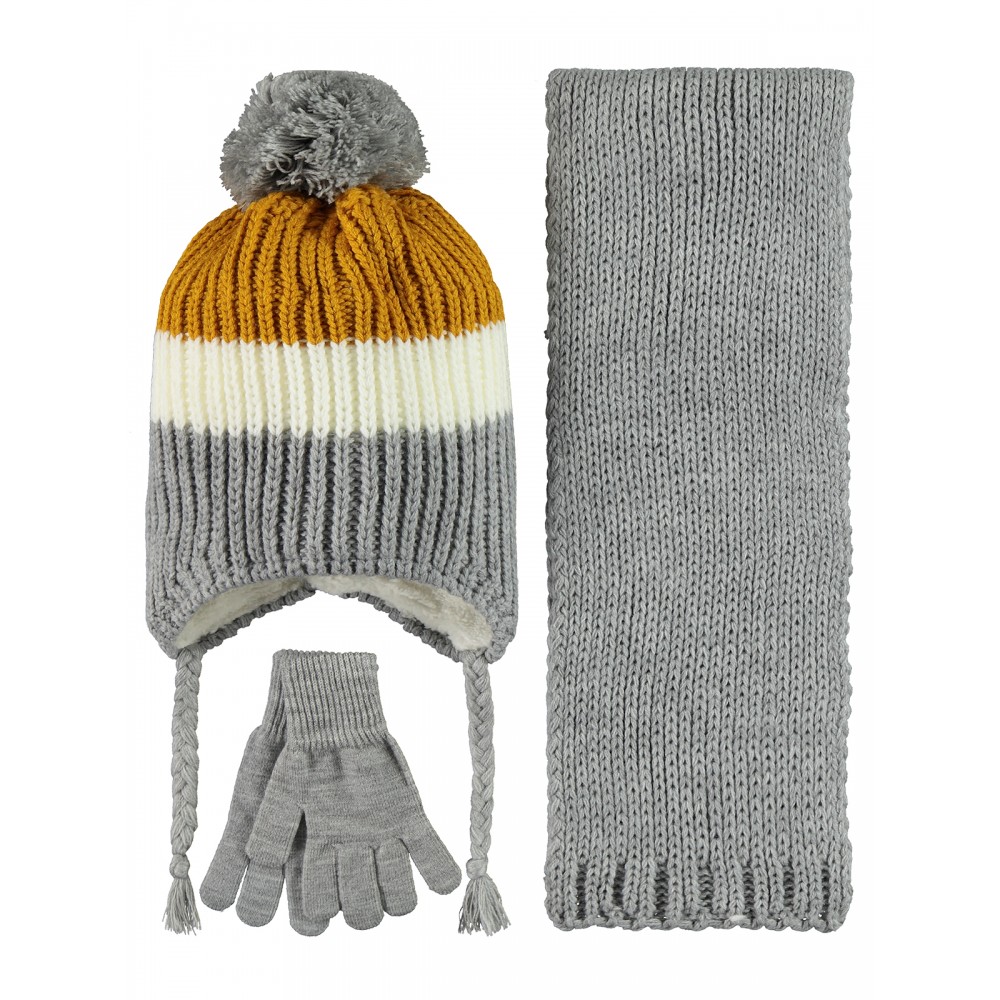 Wholesale - Civil Boys - Grey - Boy-Scarf Beanie Glove Sets-S Size (Of 4) 4