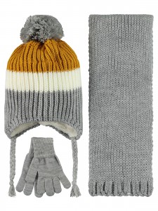 Wholesale - Civil Boys - Grey - Boy-Scarf Beanie Glove Sets-S Size (Of 4) 4