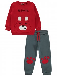 Wholesale - Civil Boys - Red - Boy-Tracksuit Set-2-3-4-5 Year (1-1-1-1) 4