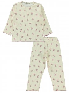 Wholesale - Civil Girls - Pink-Marl - Girl-Pajamas Set-2-3-4-5 Year (1-1-1-1) 4