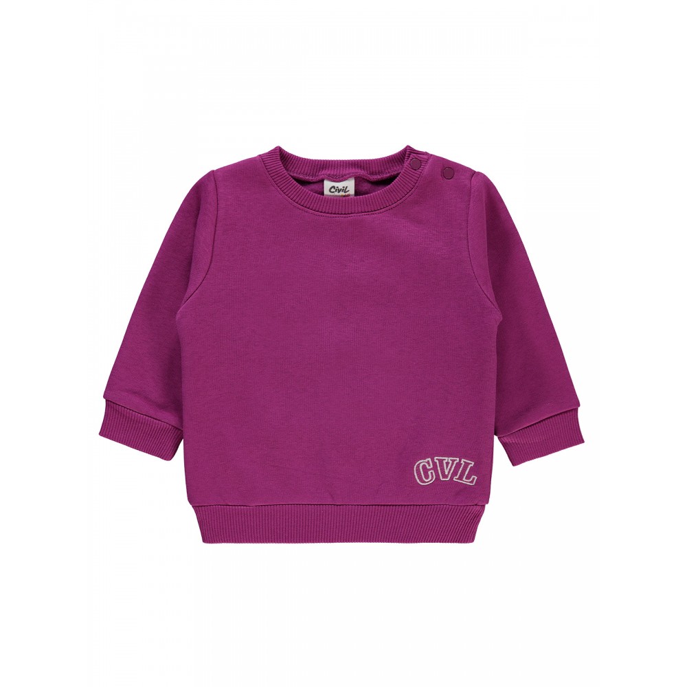 Wholesale - Civil Baby - Eggplant Purple - Baby-Sweatshirt-68-74-80-86 Month (1-1-1-1) 4