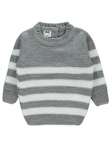 Wholesale - Civil Baby - Grey - Baby-Sweater-68-74-80-86 Size (1-2-3-3) 9