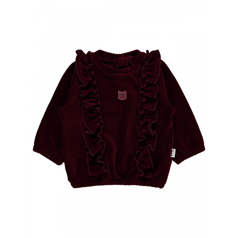 Wholesale - Civil Baby - Burgundy - Baby-Sweatshirt-68-74-80-86 Size (1-1-2-2) 6