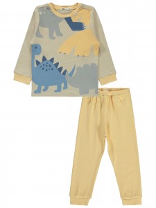 Wholesale - Civil Boys - Mustard - Boy-Pajamas Set-2-3-4-5 Year (1-1-1-1) 4 Pieces