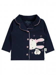 Wholesale - Civil Baby - Navy - -Pajama Set-68-74-80-86 Month (1-1-1-1) 4 Pieces