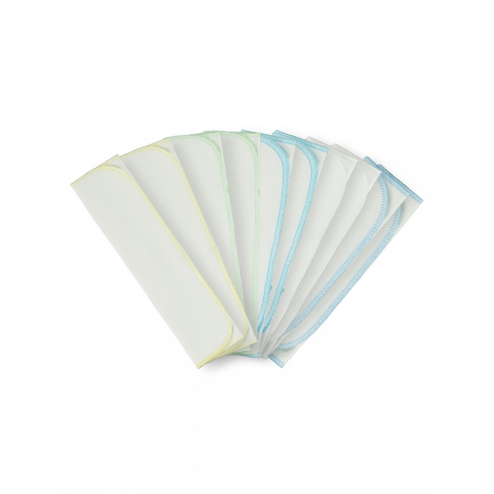 Wholesale - Minidamla-Lüks Tekin - Blue - -Baby Handkerchiefs-S Size (Of 10) 10 Pieces