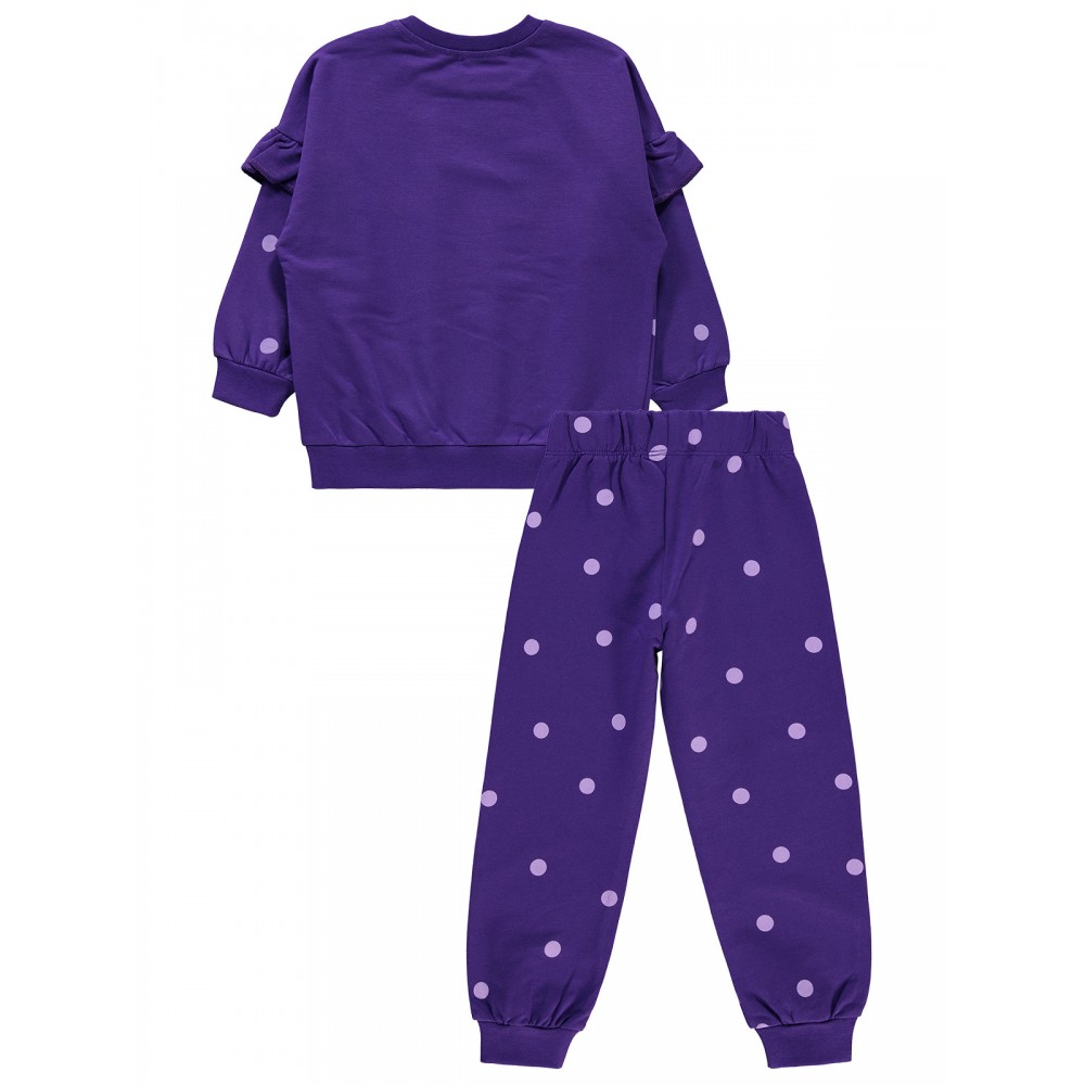 Wholesale - Civil Girls - Purple - -Tracksuit-2-3-4-5 Year (1-1-1-1) 4 Pieces