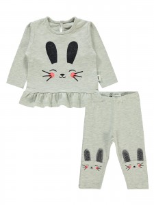 Civil Baby - Heather Gray Melange - Baby-Set-68-74-80-86 Size (1-1-2-2) 6