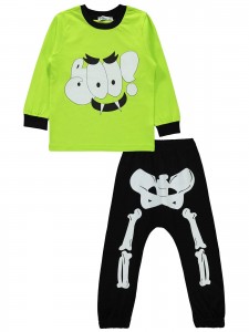 Wholesale - Civil Boys - P. Green - -Pajama Set-2-3-4-5 Year (1-1-1-1) 4 Pieces