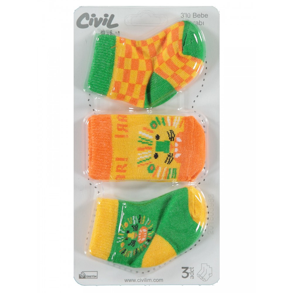 Wholesale - Civil Baby - Standard - Baby-Socks Sets-S Size (Of 12) 12