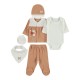 Wholesale - Civil Baby - Dusty Rose - Baby-Snapsuit Sets-50 Month (Of 4) 4