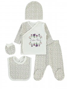 Wholesale - Civil Baby - Ecru - Baby-Snapsuit Sets-50 Month (Of 2 ) 2