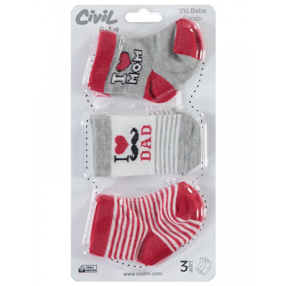 Wholesale - Civil Baby - Standard - Baby-Socks Sets-S Size (Of 12) 12