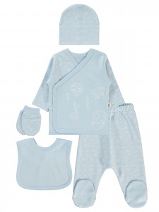 Wholesale - Civil Baby - Ice Blue - Baby-Snapsuit Sets-50 Month (Of 2 ) 2