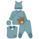 Wholesale - Civil Baby - Soft Blue - Baby-Snapsuit Sets-50 Month (Of 4) 4