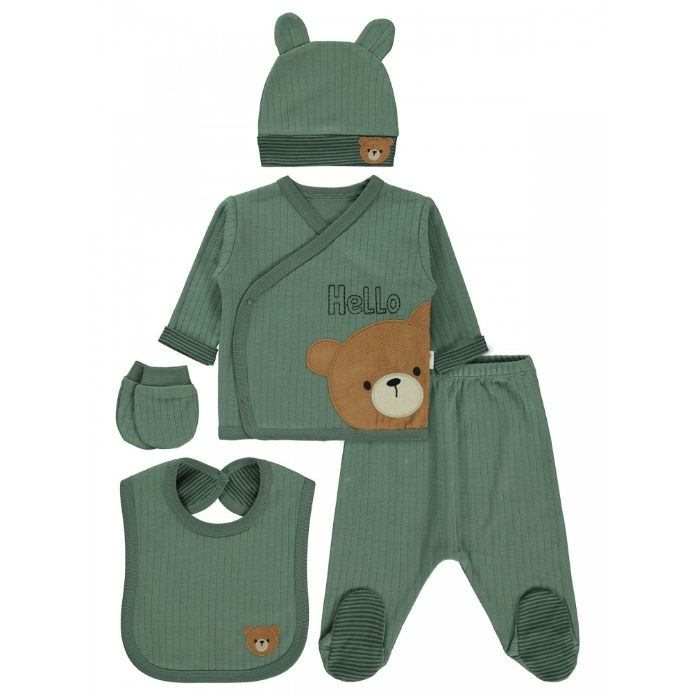 Wholesale - Civil Baby - Light Khaki - Baby-Snapsuit Sets-50 Month (Of 4) 4