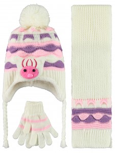 Wholesale - Civil Baby - Pink - Baby-Scarf Beanie Glove Sets-S Size (Of 4) 4