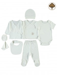 Civil Baby - Ecru - Baby-Snapsuit Sets-50 Month (1) 1