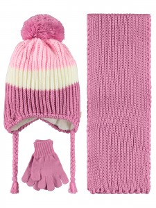 Wholesale - Civil Girls - Bordeaux-Crepe - Girl-Scarf Beanie Glove Sets-S Size (Of 4) 4