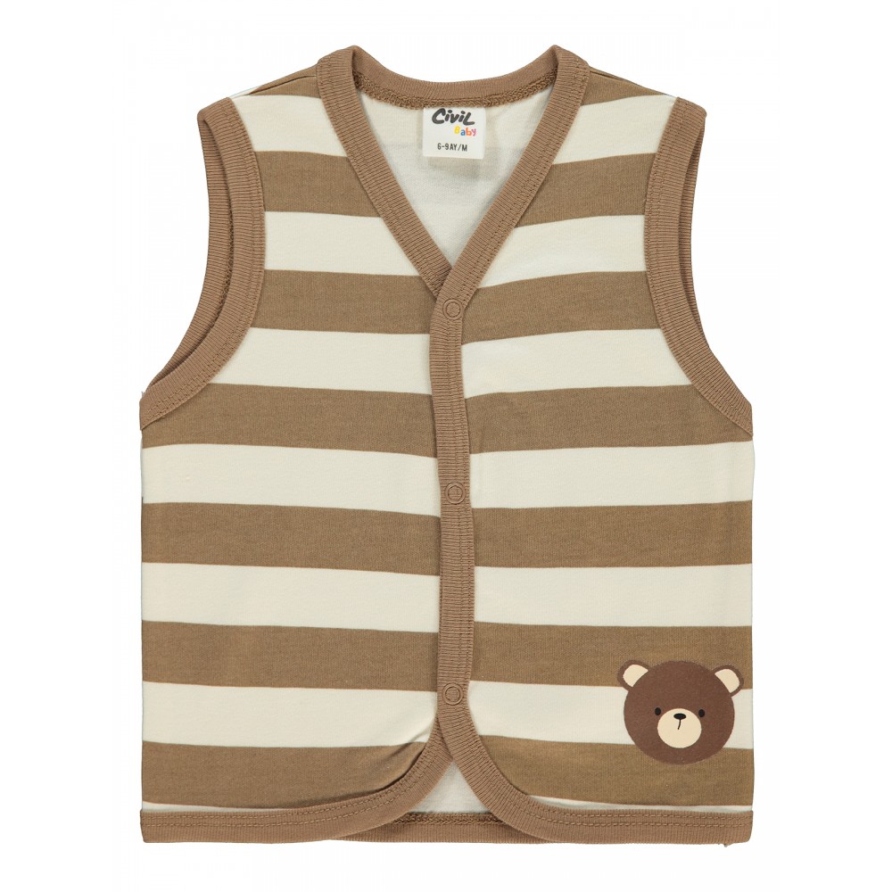 Civil Baby - Light Brown - Baby-Waistcoat-68-74-80-86 Month (1-1-1-1) 4