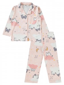 Civil Girls - Dark Somon - Girl-Pajamas Set-2-3-4-5 Year (1-1-1-1) 4