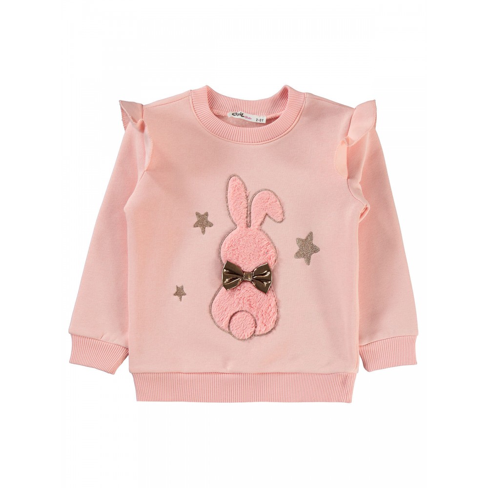 Civil Girls - Pink-Marl - Girl-Sweatshirt-2-3-4-5 Year (1-1-1-1) 4