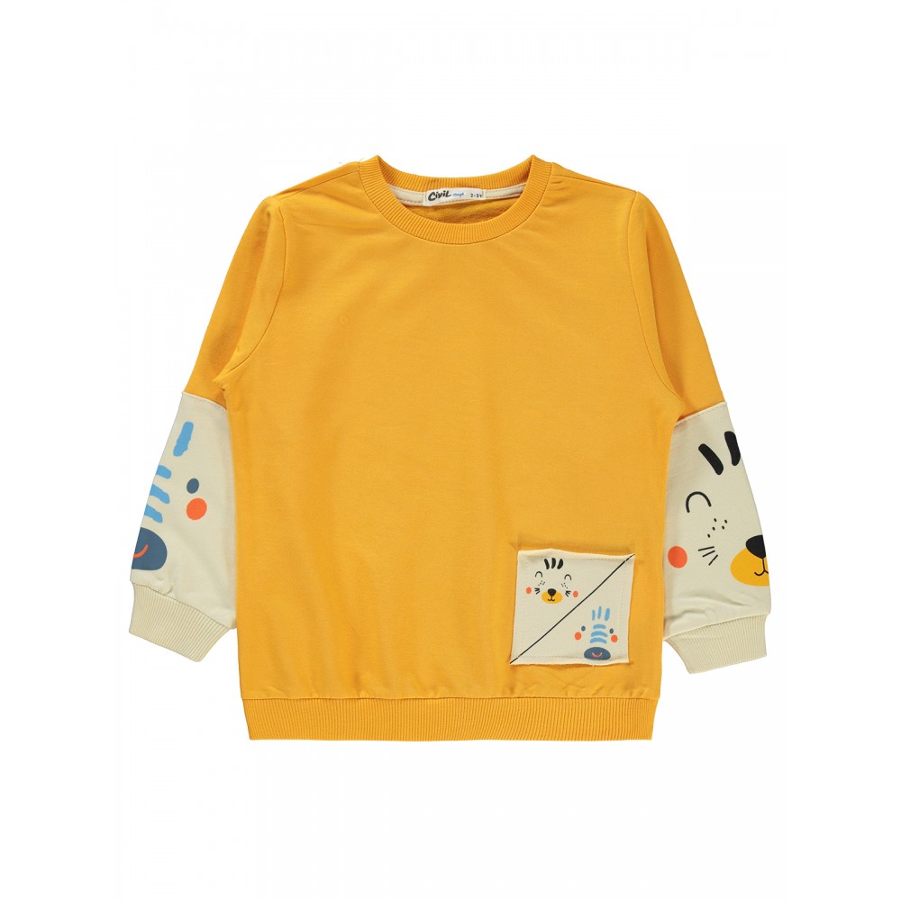 Civil Boys - Mustard - Boy-Sweatshirt-2-3-4-5 Year (1-1-1-1) 4