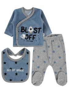 Civil Baby - Gray Melange - Baby-Bodysuit Sets-50 Month (Of 2 ) 2