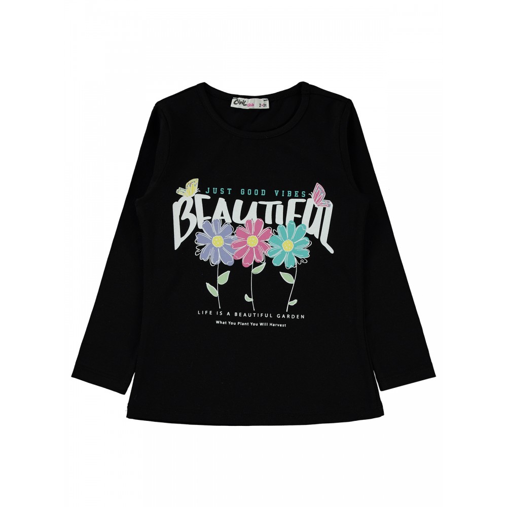 Civil Girls - Black - Girls-Sweatshirt-2-3-4-5 Year (1-1-1-1) 4