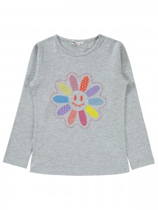 Civil Girls - Heather Gray Melange - Girls-Sweatshirt-6-7-8-9 Year (1-1-1-1) 4