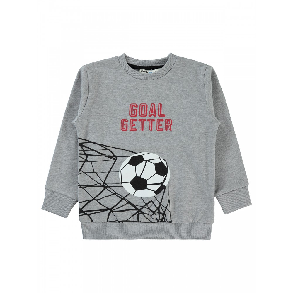 Civil Boys - Gray Melange - Boys-Sweatshirt-2-3-4-5 Year (1-1-1-1) 4