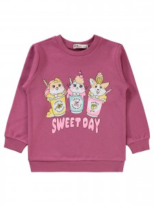 Civil Girls - Amaranth Color - Girls-Sweatshirt-2-3-4-5 Year (1-1-1-1) 4