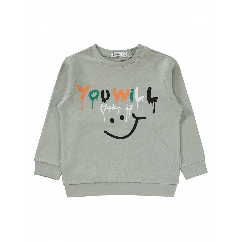 Civil Boys - Soft Gray - Boys-Sweatshirt-2-3-4-5 Year (1-1-1-1) 4